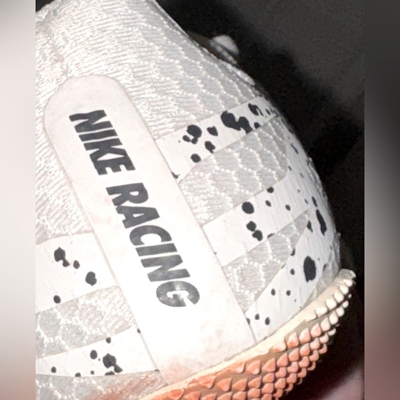 Authentic Nike Zoom Rival S 9 White/Black Paint splatter Track Spike Size 7.5 - Picture 13 of 14